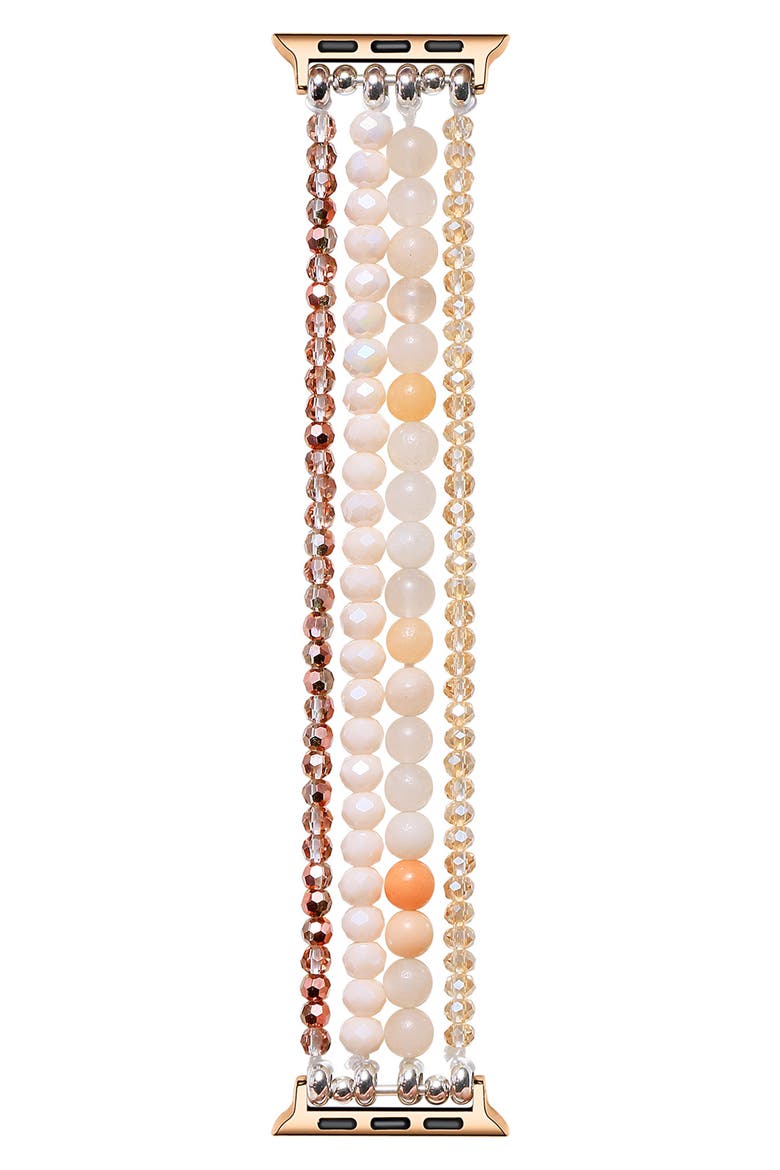 Demi Beaded Watchband, 38mm-41mm, Main, color, PINK