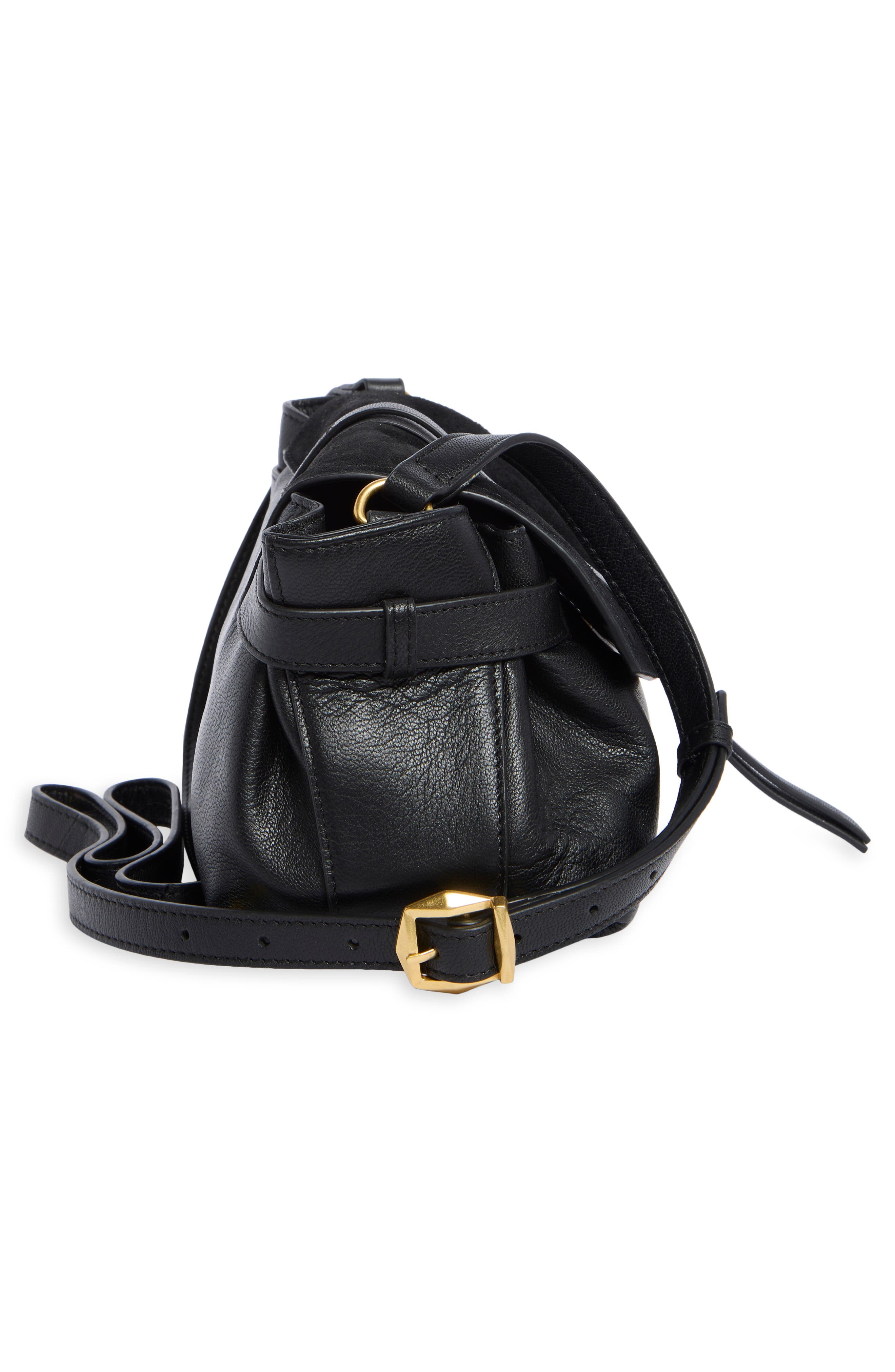 Nelly Leather Crossbody Bag, Alternate, color, BLACK KOREAN NAPPA COW SUEDE