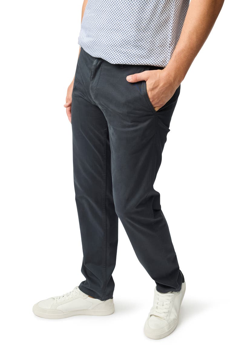 Rodd & Gunn Thomas Road Stretch Cotton Flat Front Chinos, Alternate, color, Coal