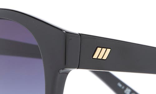 Le Specs Paramount 53mm Gradient Round Sunglasses In Black