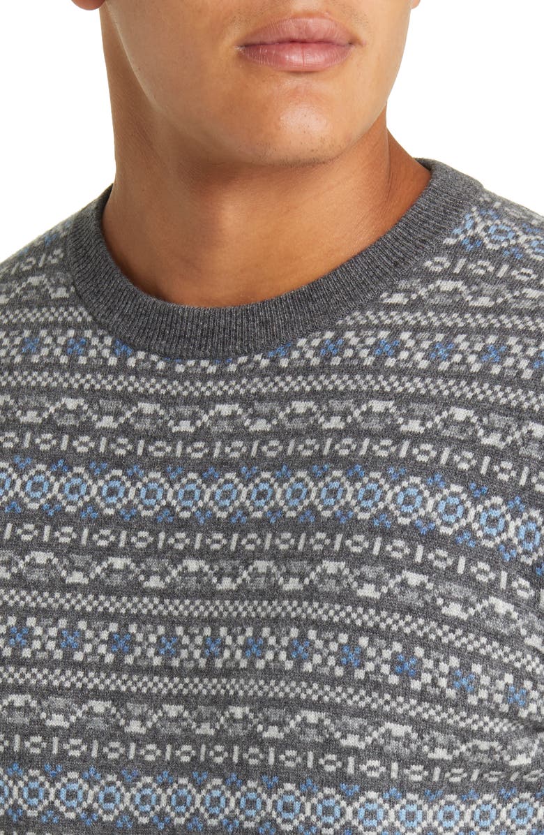 Peter Millar Conway Fair Isle Wool & Cashmere Crewneck Sweater, Alternate, color, 