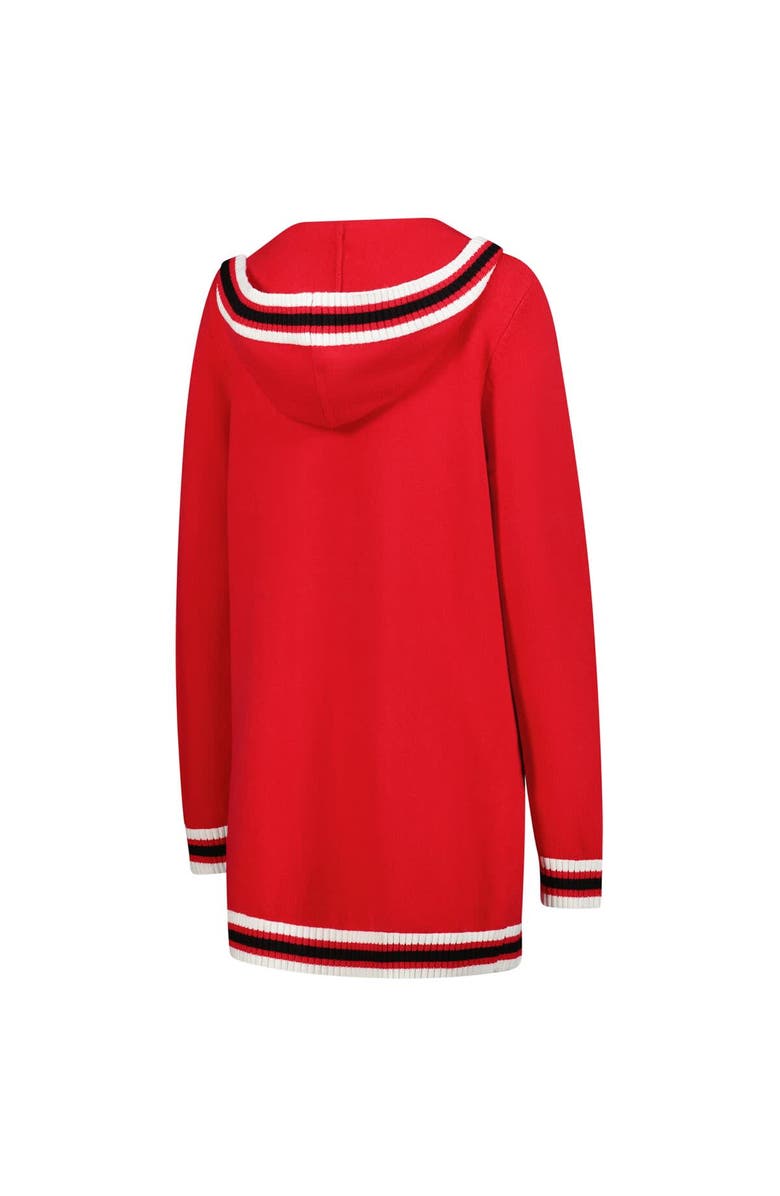 GAMEDAY COUTURE Women's Gameday Couture  Red Wisconsin Badgers Tri-Blend Rounded Stripe Cardigan, Alternate, color, Red