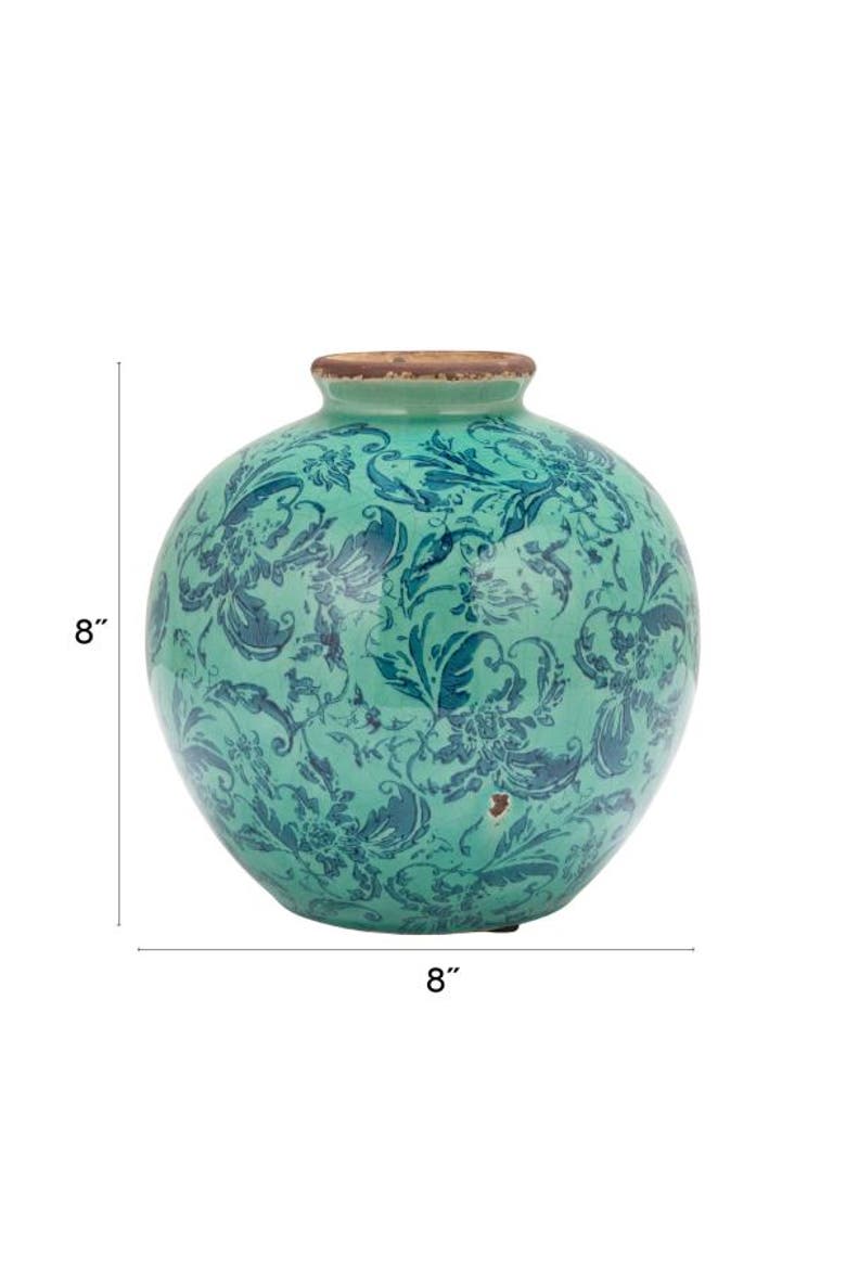Vase with Transferware, Alternate, color, Blue