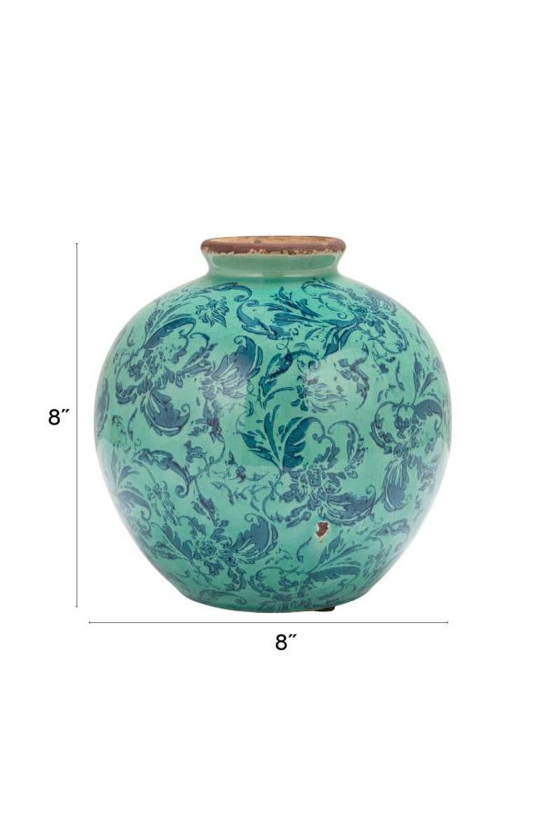 Storied Home Vase with Transferware, Alternate, color, Blue