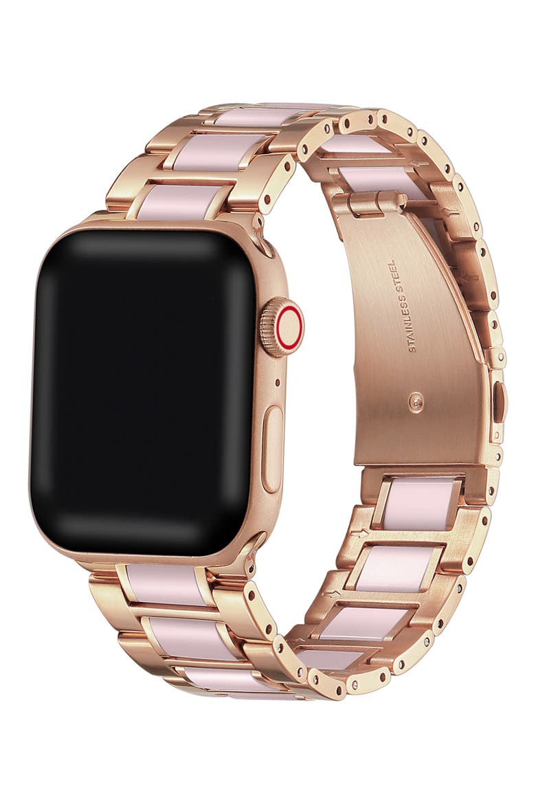 Resin Detail 23mm Apple Watch® Bracelet Watchband, Alternate, color, ROSE GOLD