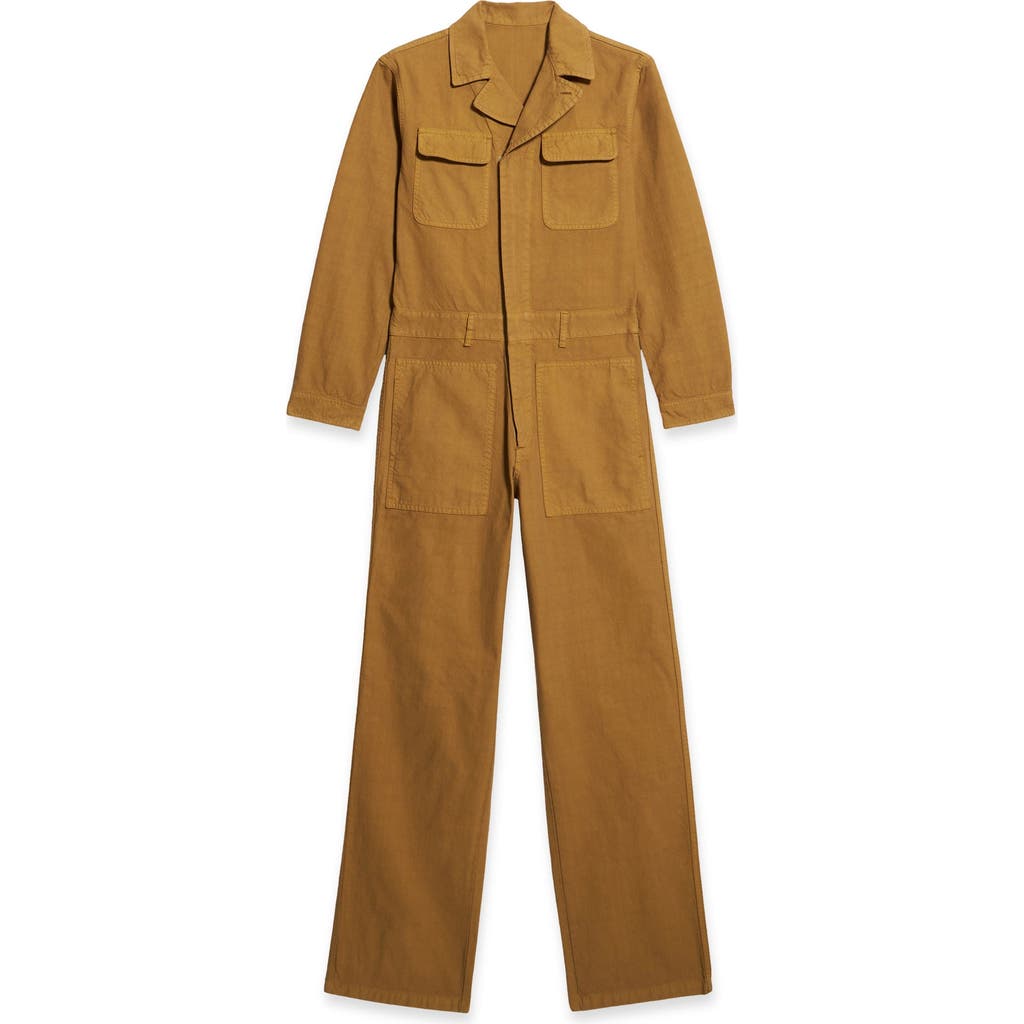 Fortela Vania Cotton Jumpsuit In Brown