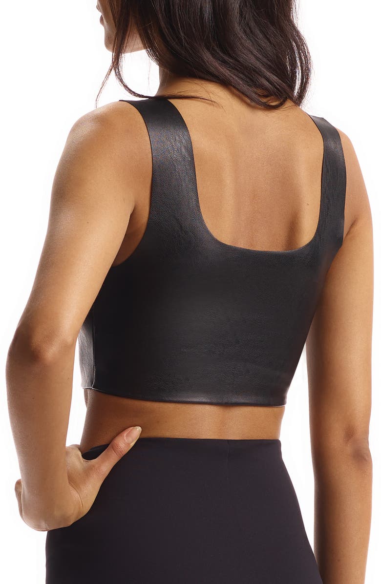 Commando Faux Leather Crop Top, Alternate, color, 