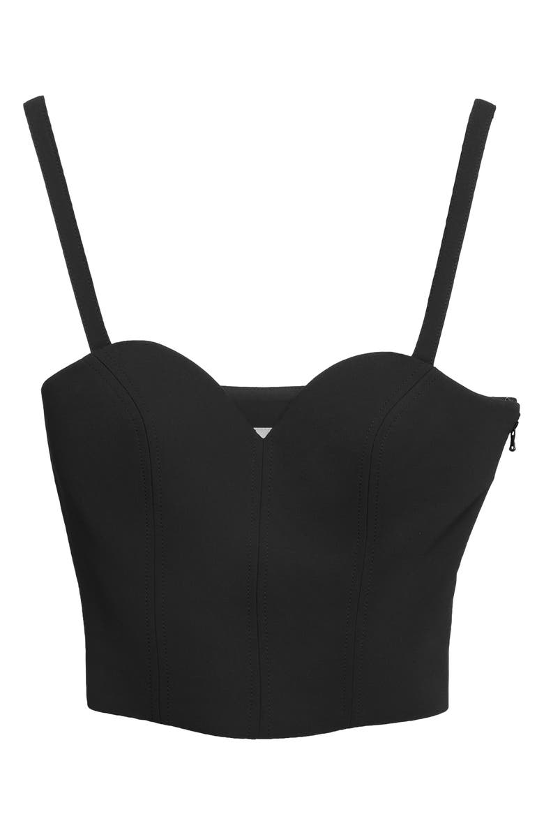 Moschino Crop Cady Bustier Top, Alternate, color,