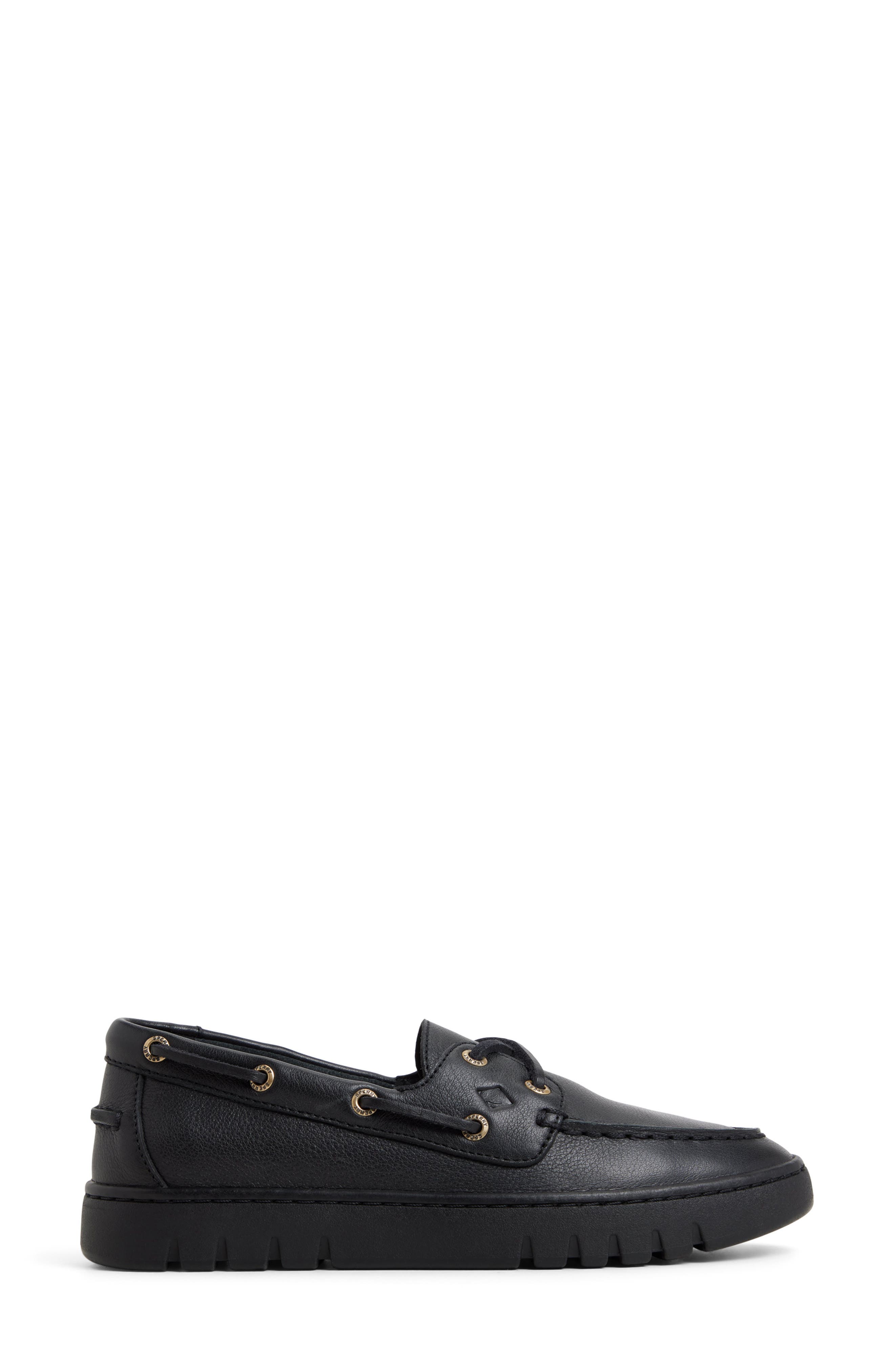 Keely Boat Shoe, Alternate, color, BLACK/ BLACK