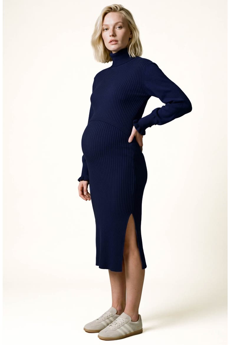 Maternity and Nursing Dress Adriana, Alternate, color, Navy