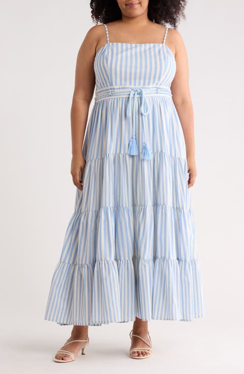 Striped Cotton Maxi Sundress