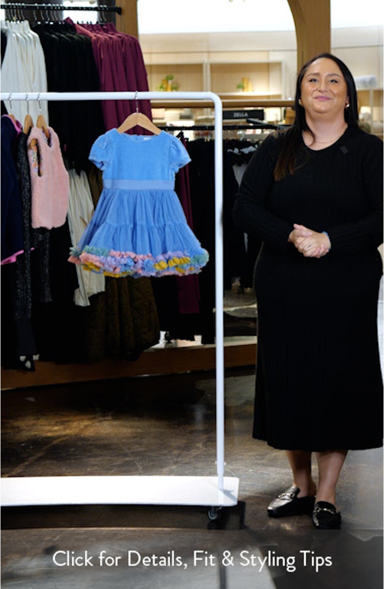 Kis' Beth Velvet Bodice Tulle Party Dress, sales video thumbnail