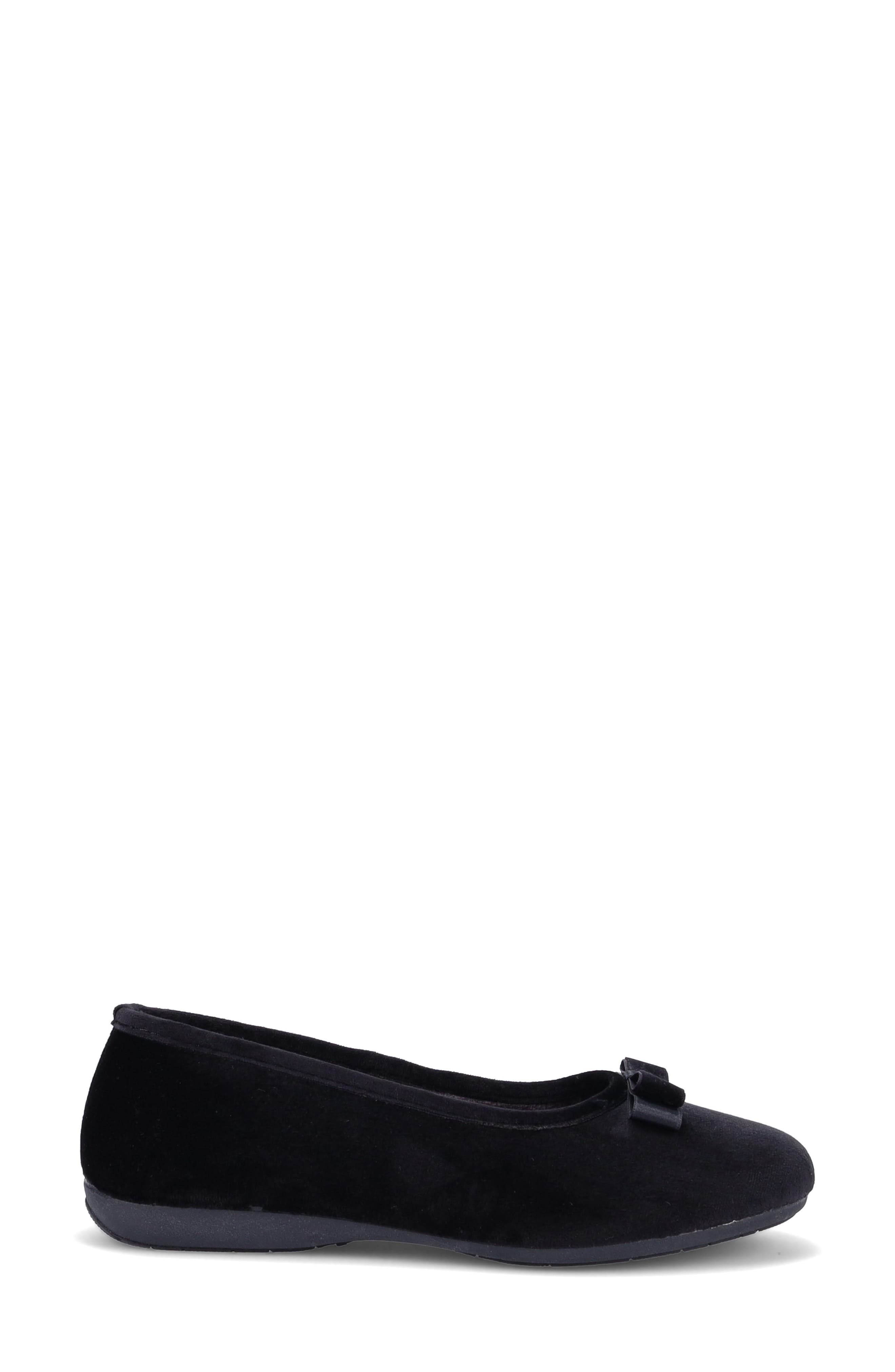 Ron White Tulip Ballet Flat, Alternate, color, Onyx