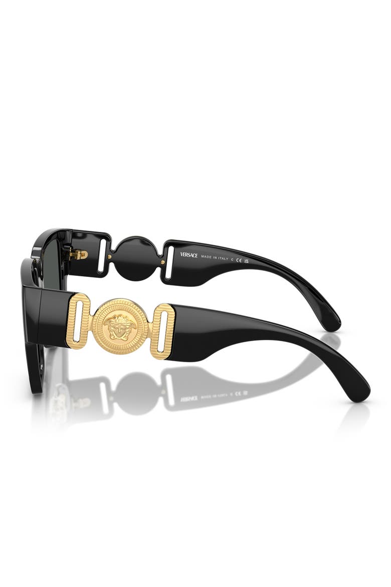 Biggie 57mm Rectangular Sunglasses, Alternate, color, DARK GREY