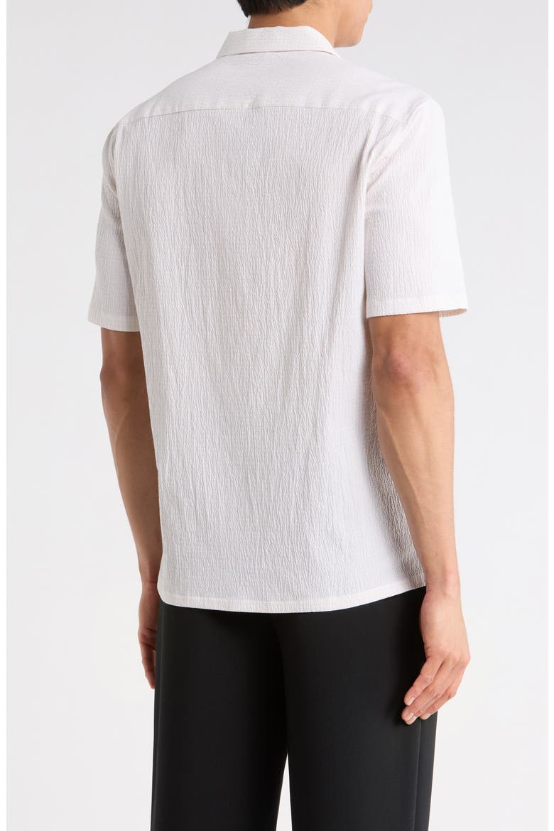 Daze Stretch Cotton Camp Shirt, Alternate, color, SAND/WHITE