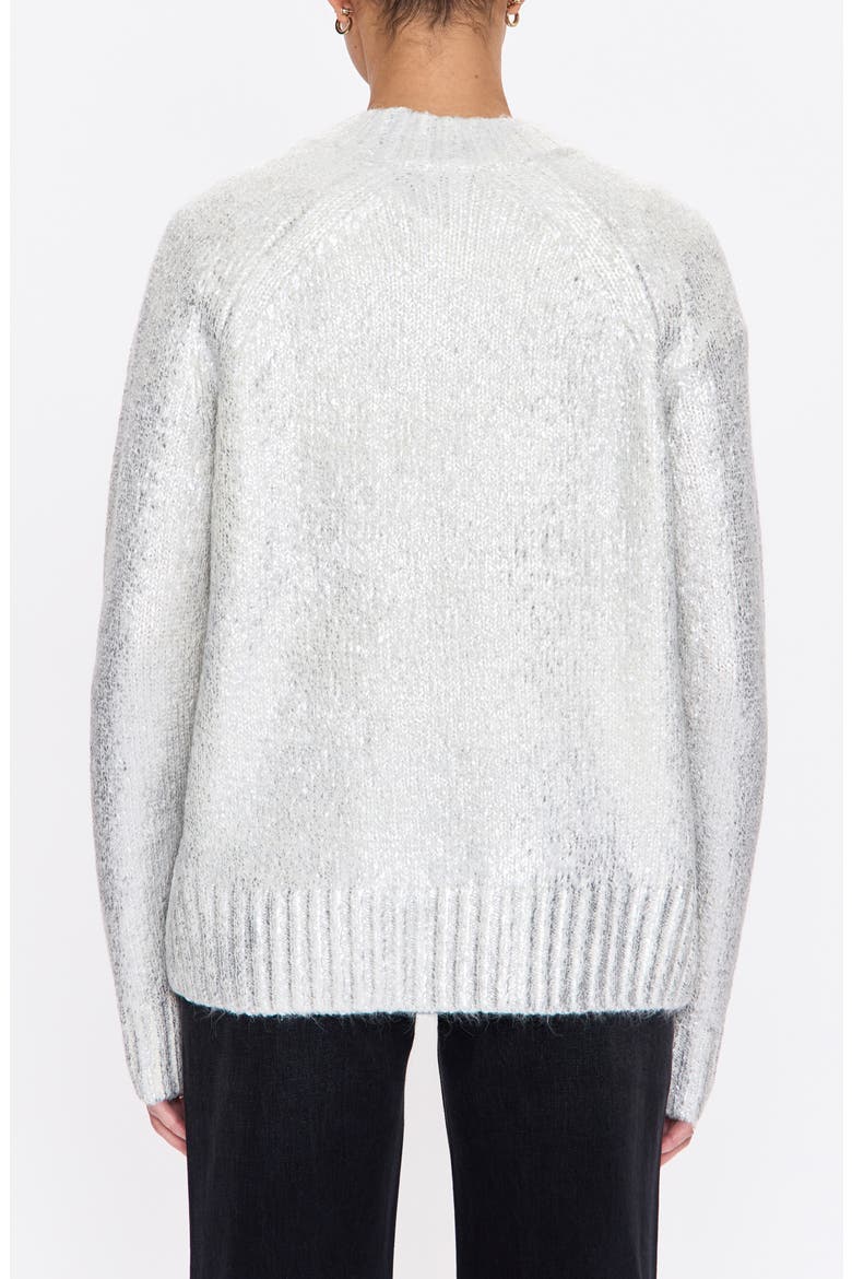 Ilana Metallic Sweater, Alternate, color, SILVER FROST