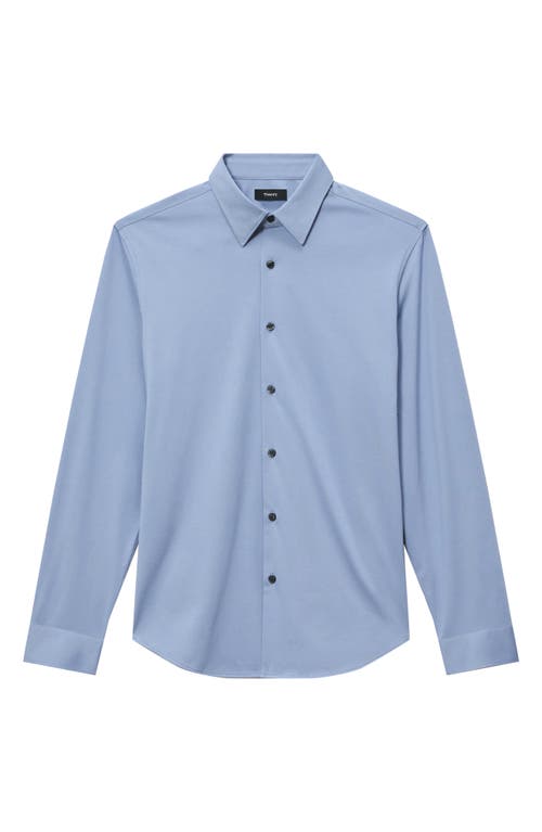 THEORY THEORY SYLVAIN ND STRUCTURE KNIT BUTTON-UP SHIRT