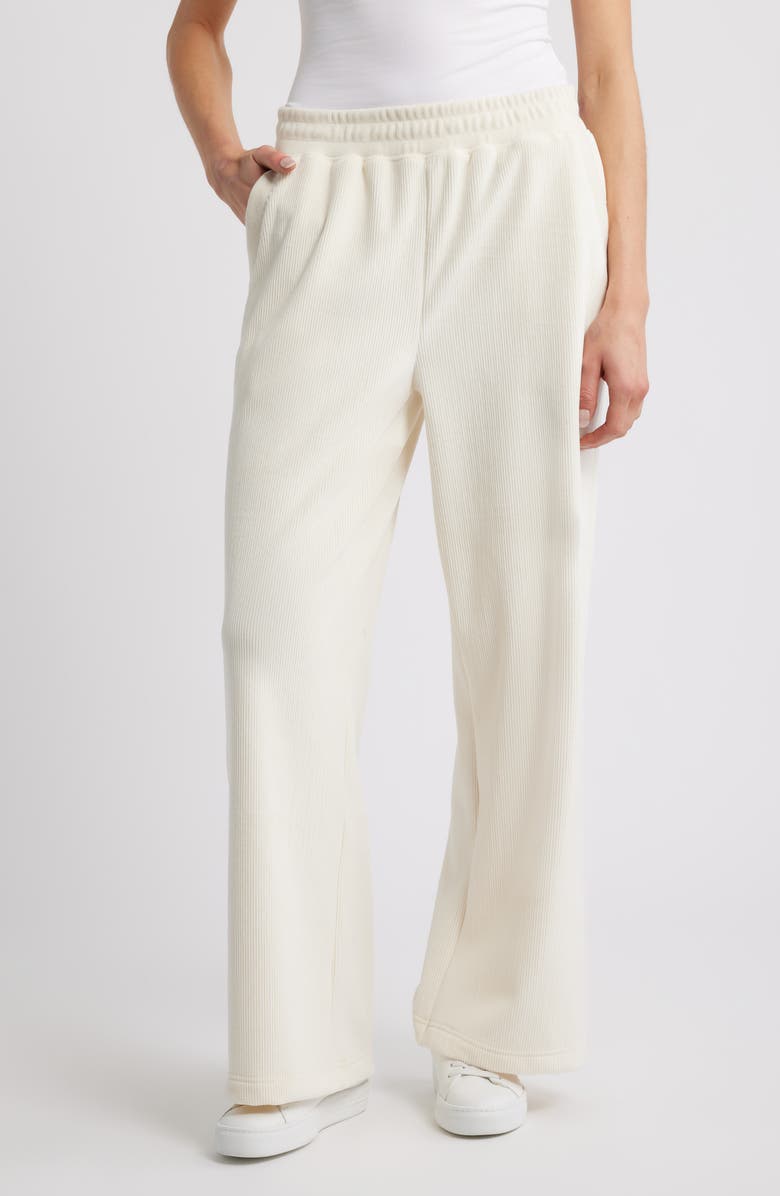 CITY BLUES Wide Leg Lounge Pants, Main, color, Cream