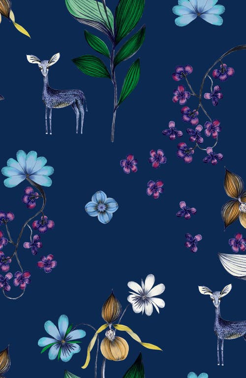 The Cat's Pajamas Deerly Luxe Pima Cotton Capri Pajamas In Blue