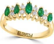 EFFY Natural Emerald Five-Stone Ring in 14K Yellow Gold
