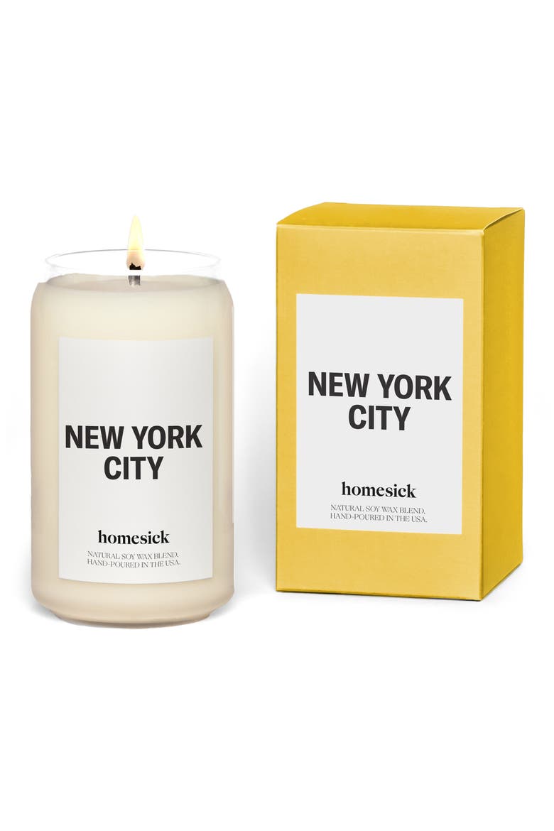 New York City Soy Wax Candle, Main, color, WHITE