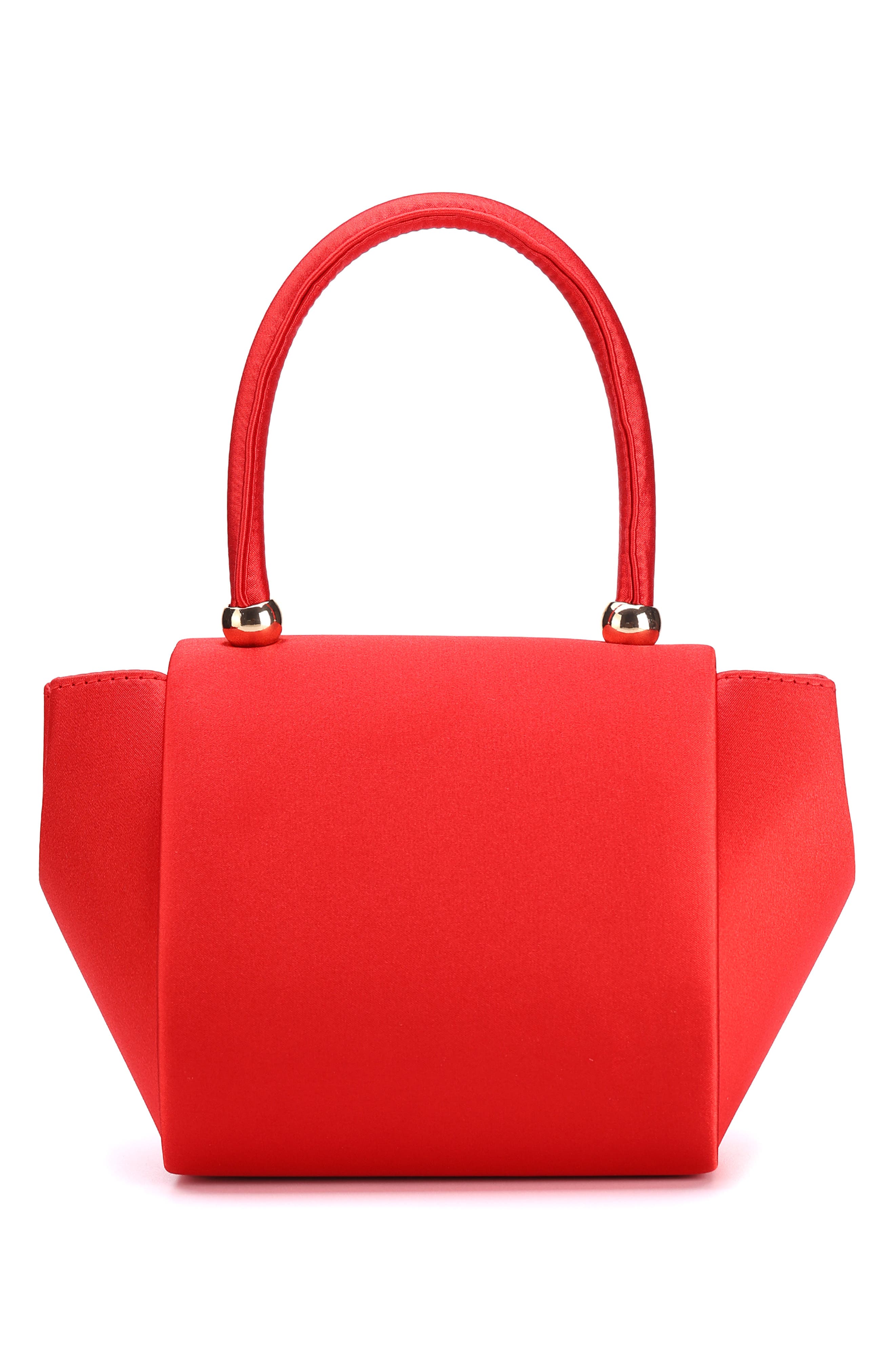 Liz Satin Handbag, Alternate, color, RED