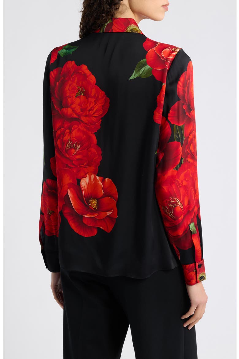 Shae Silk Blend Printed Shirt, Alternate, color, BLEEDING LOVE