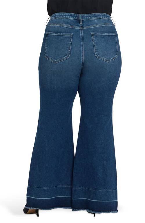 Nydj Mia Release Hem High Waist Palazzo Flare Jeans In Blue