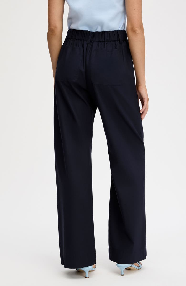 Sam Edelman Relaxed Wide Leg Twill Pants, Alternate, color, Navy