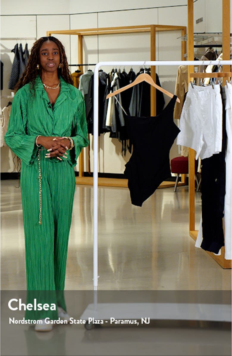 Ava Cutout Chain One-Shoulder One-Piece Underwire Swimsuit, sales video thumbnail