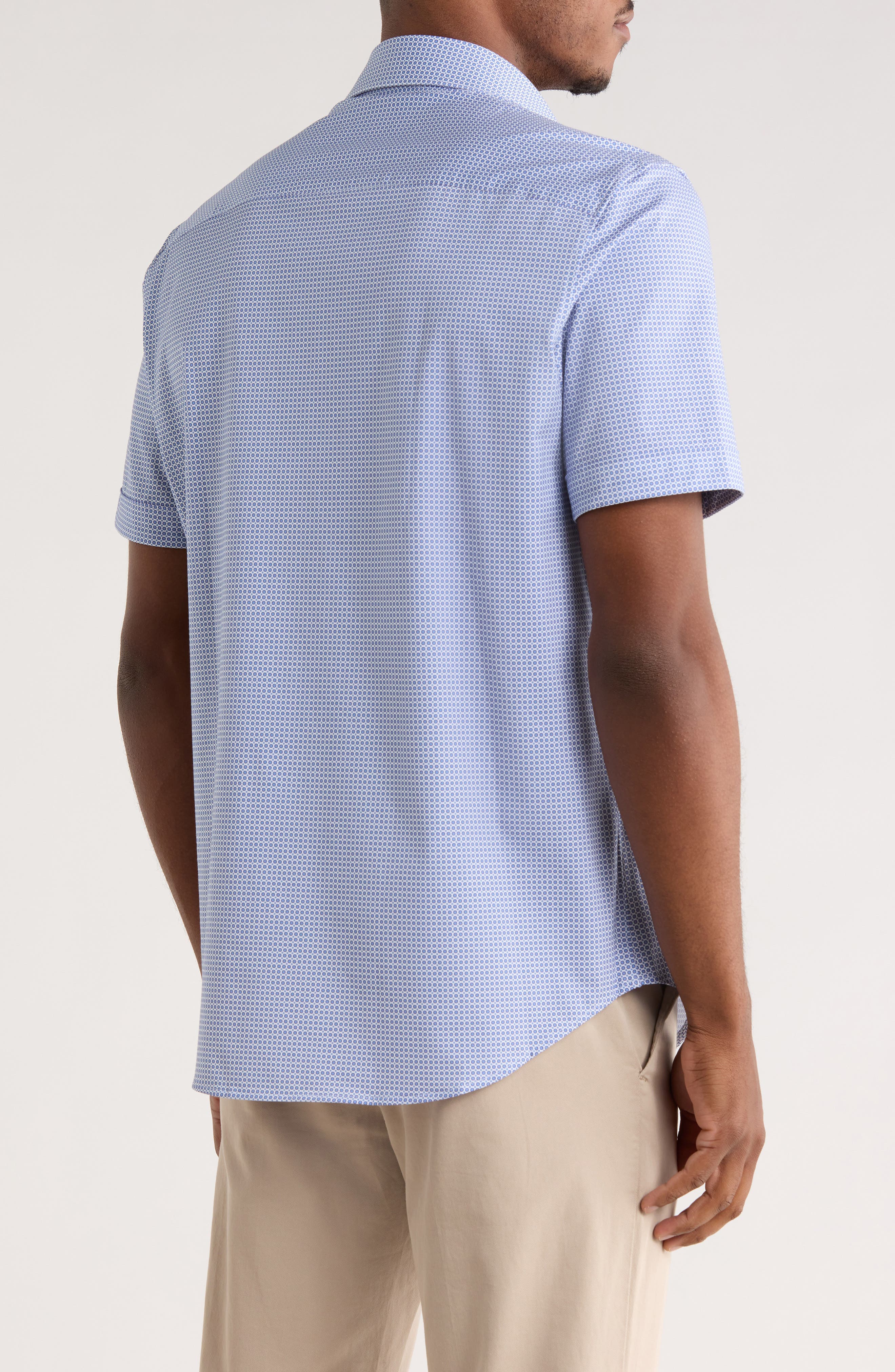 Short Sleeve Woven Button-Up Shirt - image 2