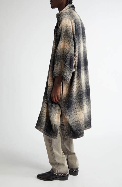 Fear Of God Plaid Leather Collar Poncho Pullover