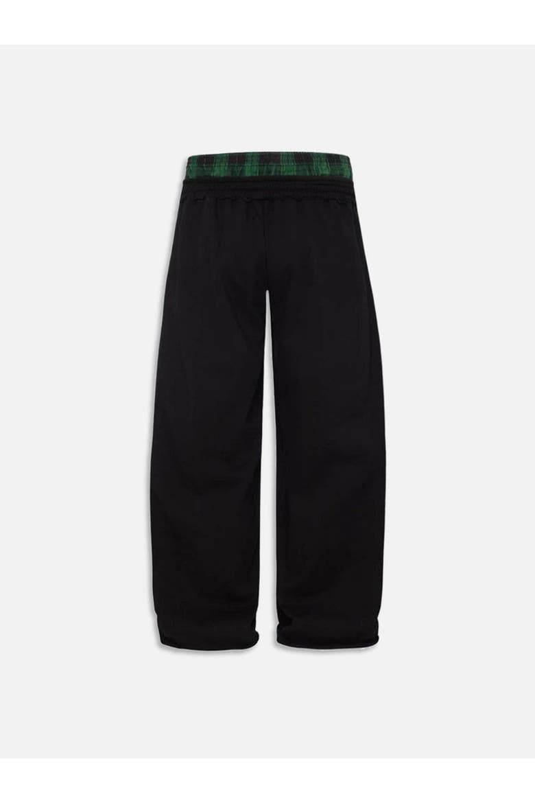 Double Waist Baggy Sweatpants, Alternate, color, Black