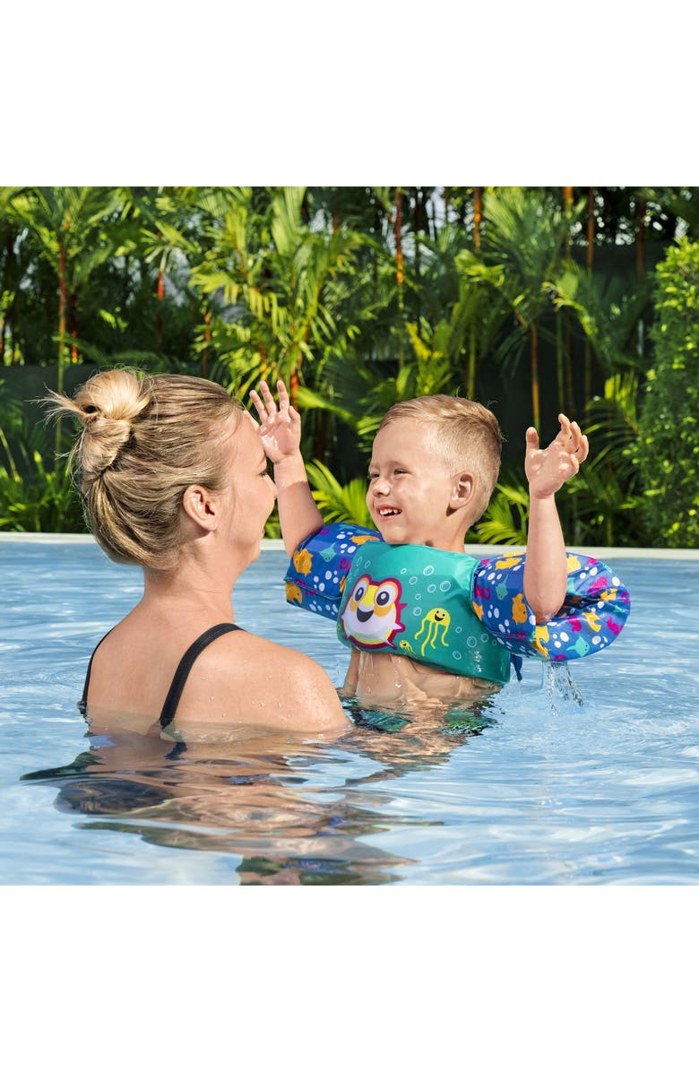 Puddle Jumper Child Deluxe Life Vest Blowfish, Alternate, color, Multicolored