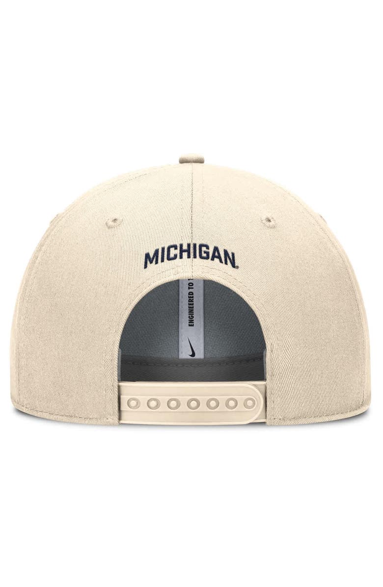 Jordan Brand Men's Jordan Brand Natural Michigan Wolverines Rise Primetime Performance Trucker Adjustable Hat, Alternate, color, Natural
