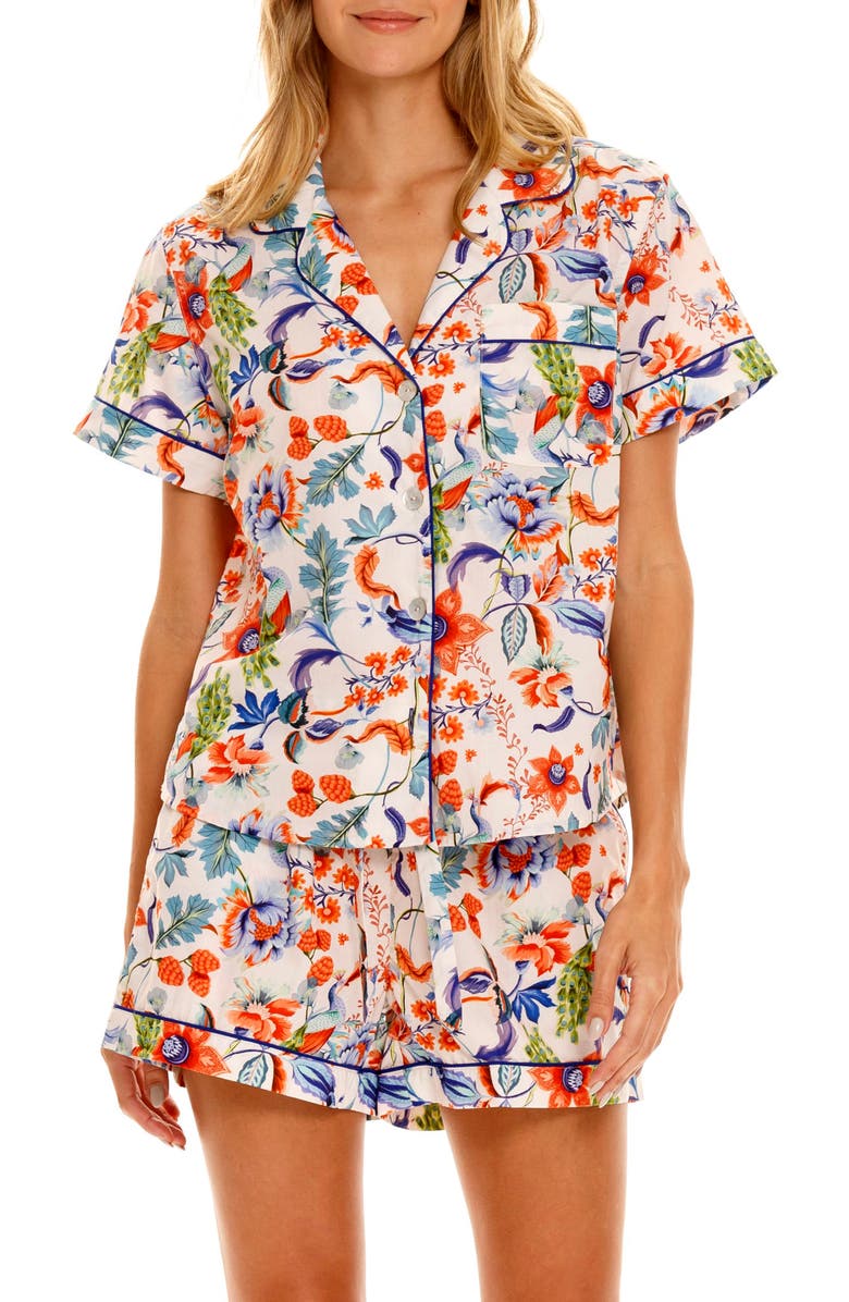 The Lazy Poet Nina Bello Ravello Short Cotton Pajamas, Main, color,