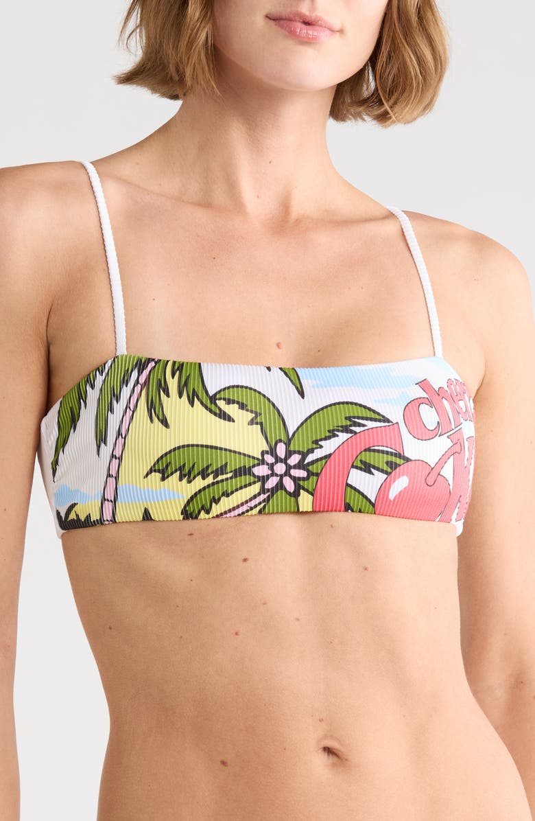 Maaji Vanessa Reversible Bikini Top, Main, color, Open White
