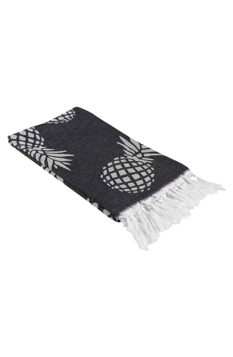 InfuseZen Pineapple Organic Sand Free Turkish Towel, Alternate, color,