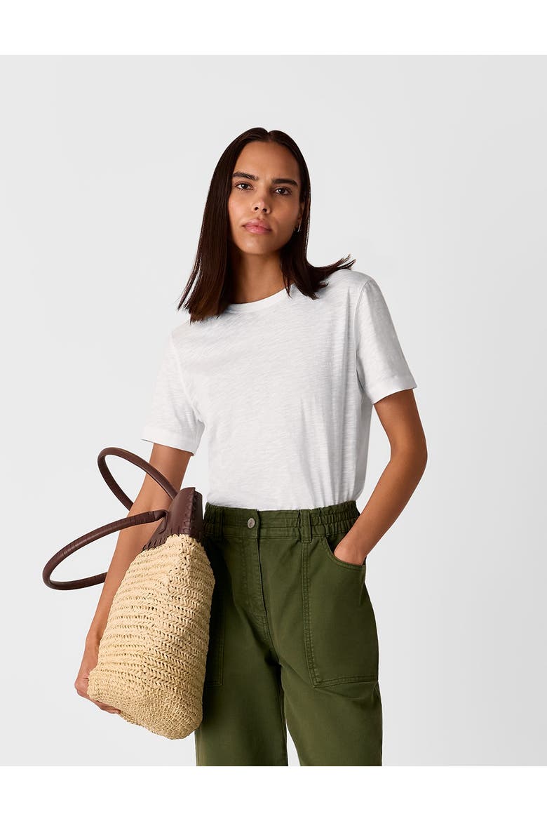 Emily Ultimate Crew Neck T-Shirt, Main, color, White