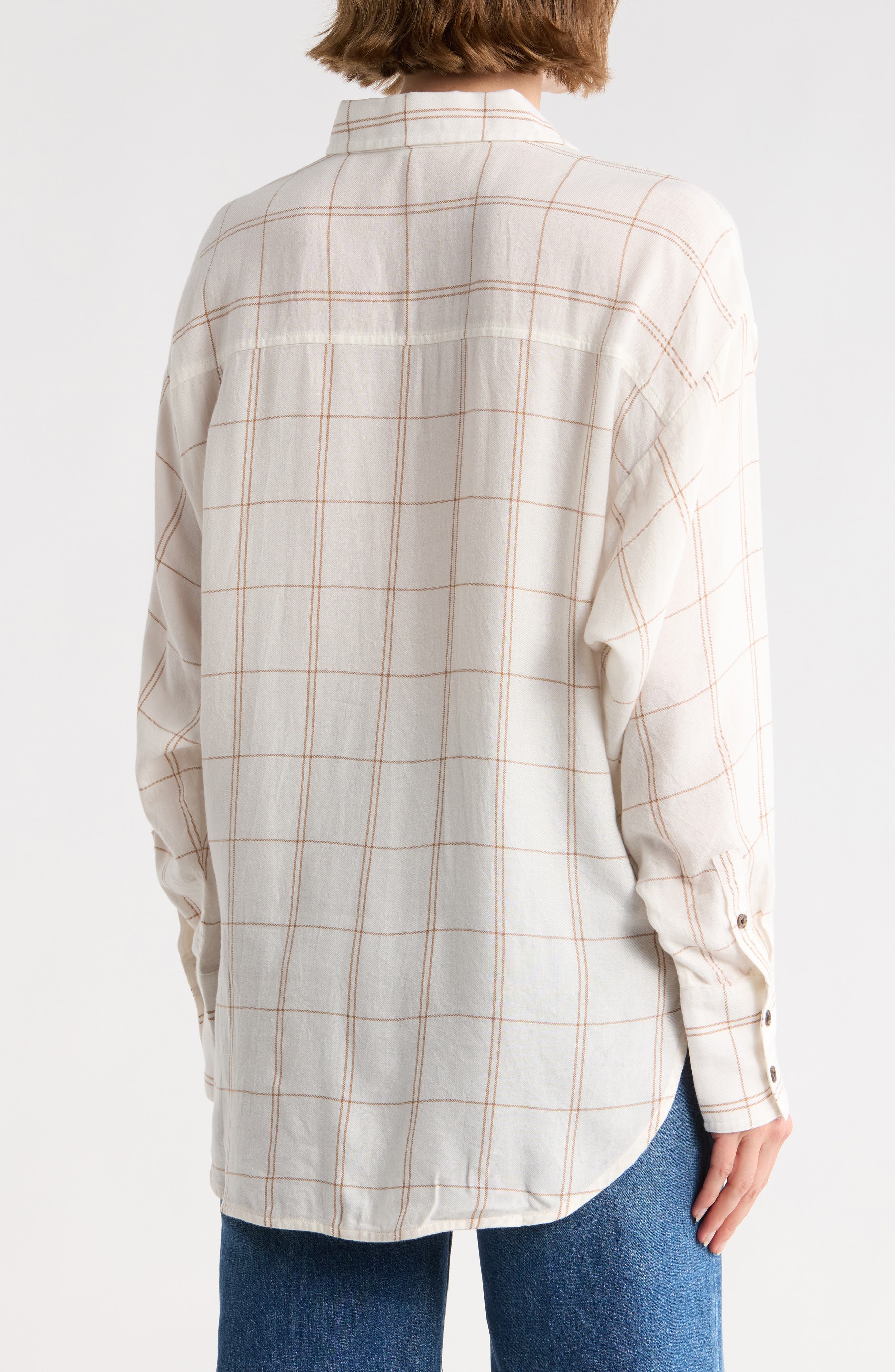 Dolman Sleeve Button-Up Shirt - image 2