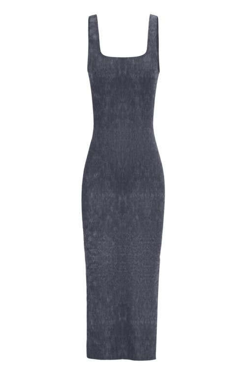 Vitality Cloud Ii Rib Basic Midi Dress In Gray