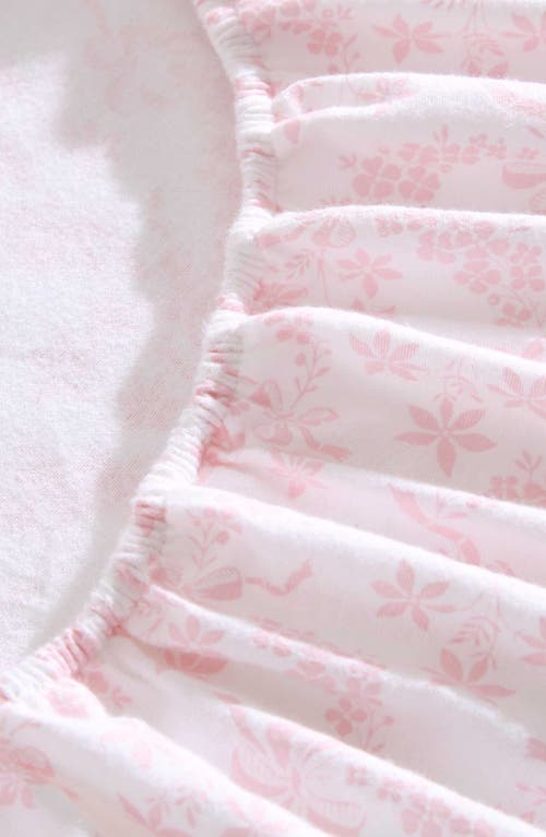 Laura Ashley Antoinette Cotton Flannel Sheet Set In Pink