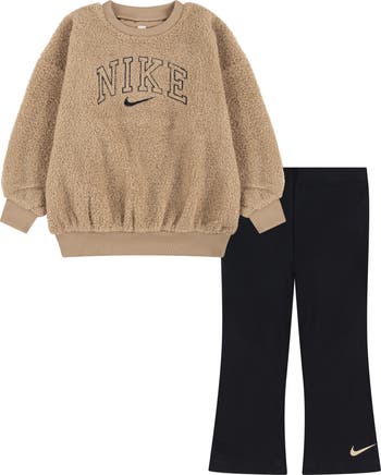 Kids' Swoosh Spirit Crewneck Sweatshirt & Leggings Set