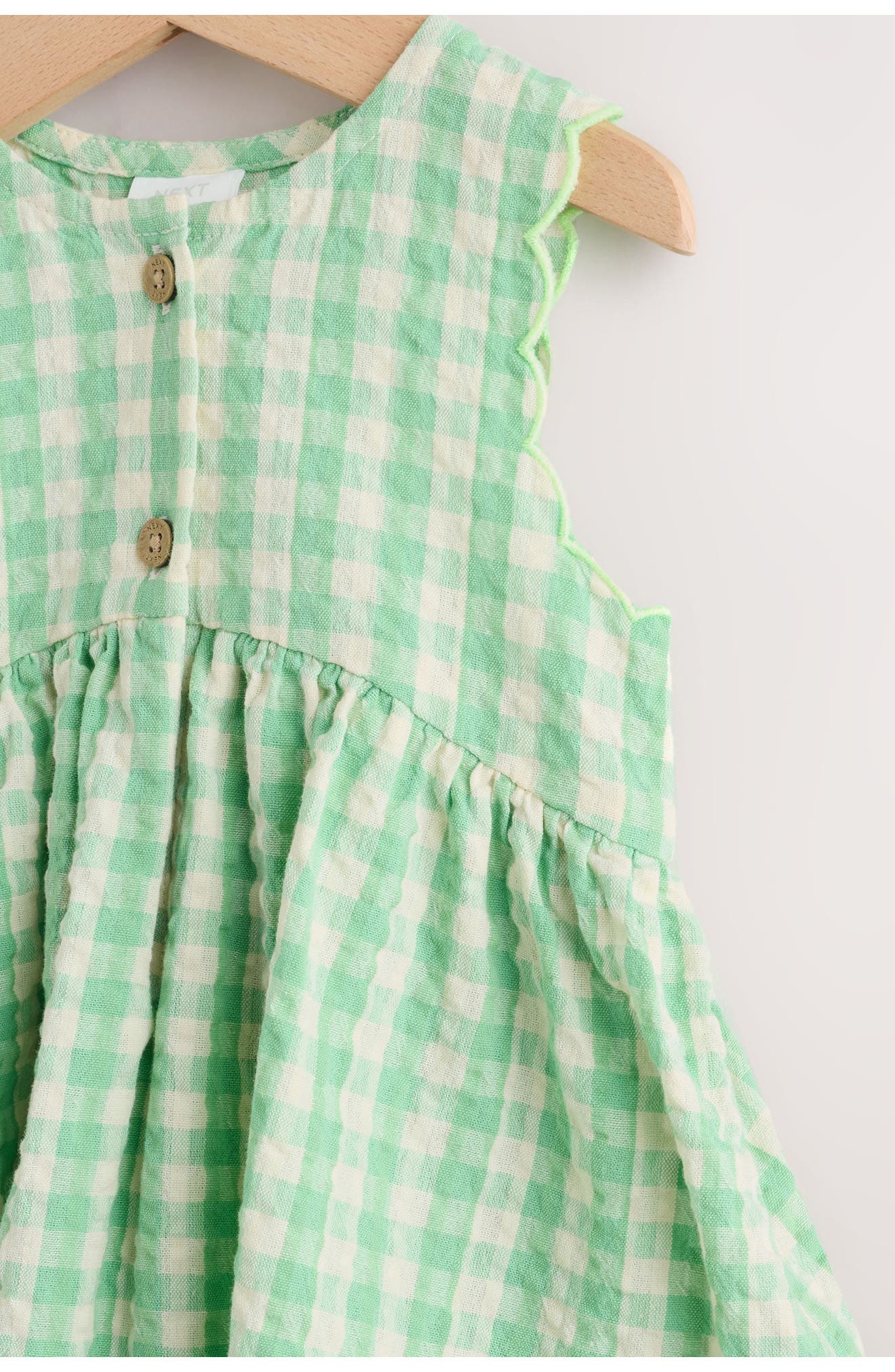 NEXT Kids' Sleeveless Gingham Dress — фото 6