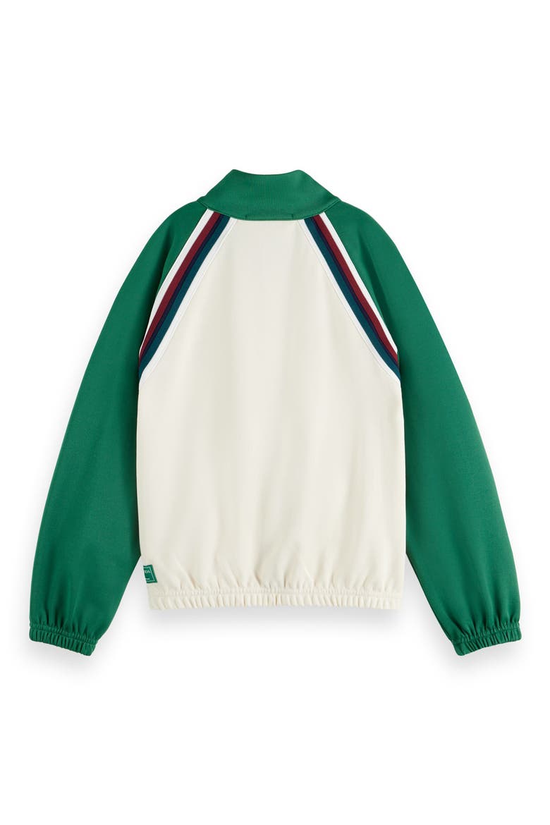 Kids' Tricot Track Jacket, Alternate, color, SOFT ICE/ BRIGHT GREEN
