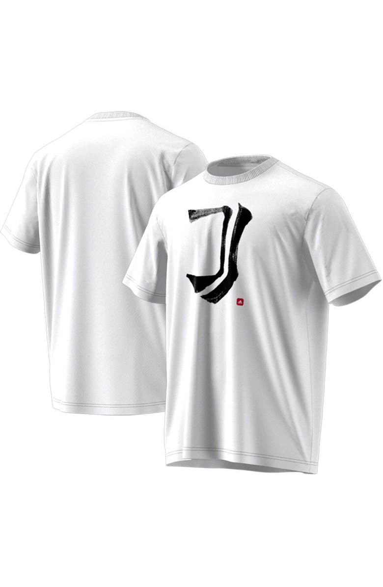 adidas Men's adidas White Juventus Chinese Calligraphy T-Shirt, Main, color, White