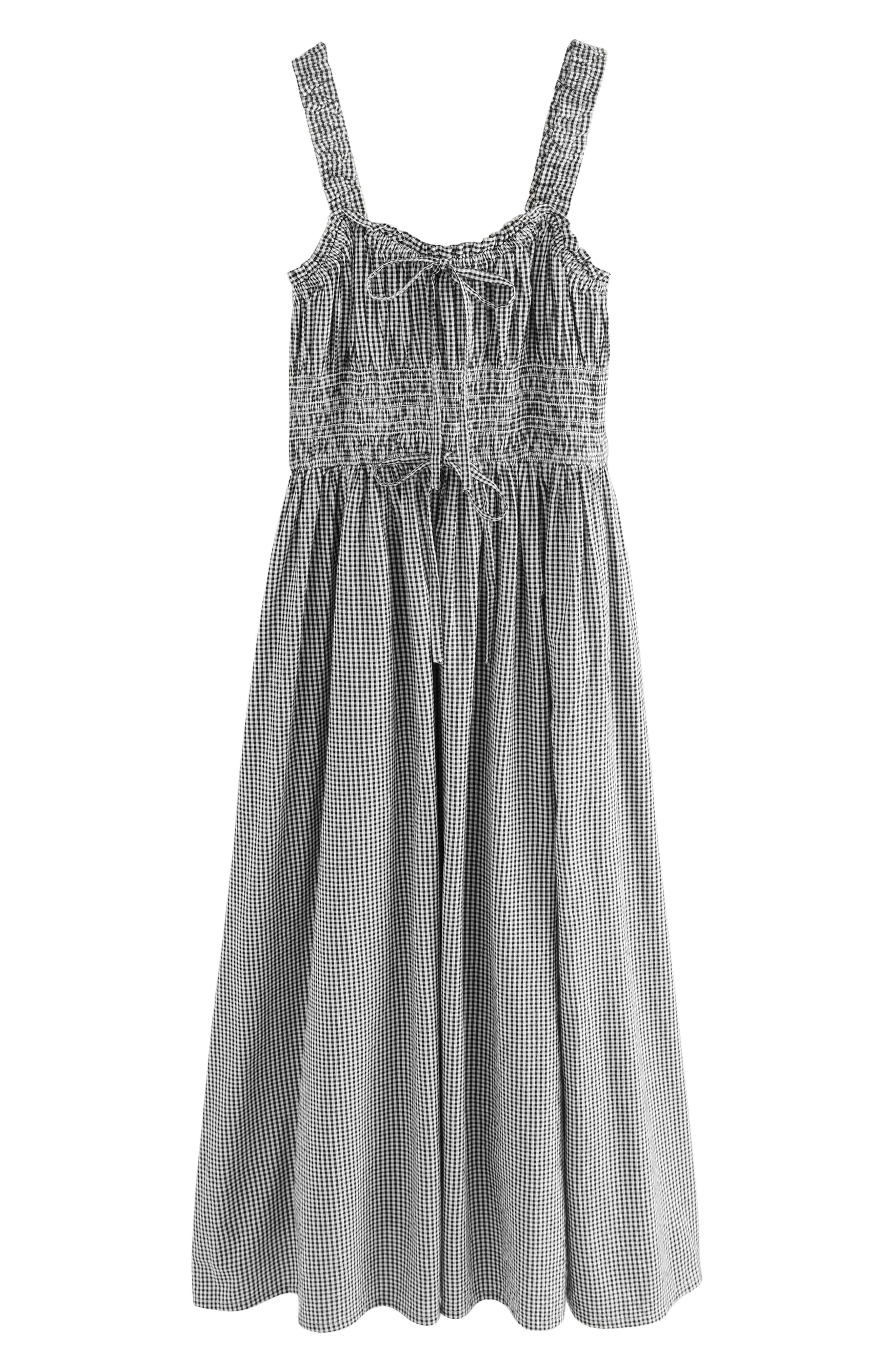 Gingham Smocked Maxi Dress