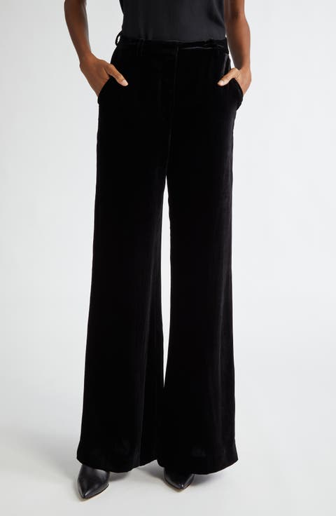 Pilar Wide Leg Velvet Pants