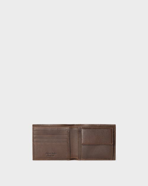 Osprey London The Compass Leather Coin Wallet In Brown
