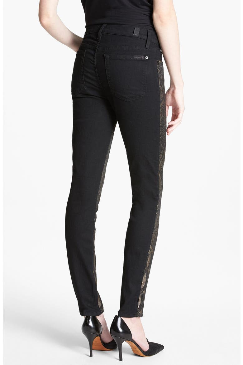 7 For All Mankind® 'The Pieced' Skinny Jeans, Alternate, color, ART NOUVEAU JACQUARD